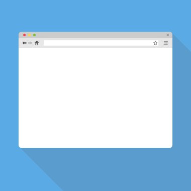 Modern tarayıcı pencere şablonu. Masaüstü web penceresi modellemesi