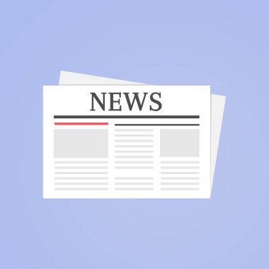 Haber işareti. Arkaplanda gazete simgesi izole edildi