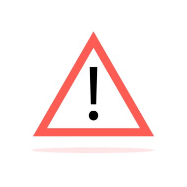 Klasik dikkat üçgen işareti ve ünlem işareti.