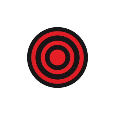 Kırmızı ve siyah hedef. Circulat icob illüstrasyonu