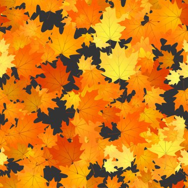 Kusursuz sonbahar çiçek deseni. Yaprak arkaplan illüstrasyonu