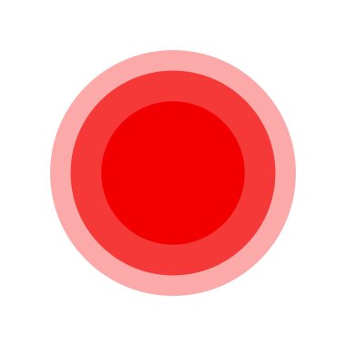 Acının sembolü. Kırmızı solmuş daireler çizimi