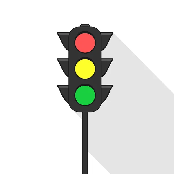 交通灯关上图标 平面插图 — 图库矢量图片