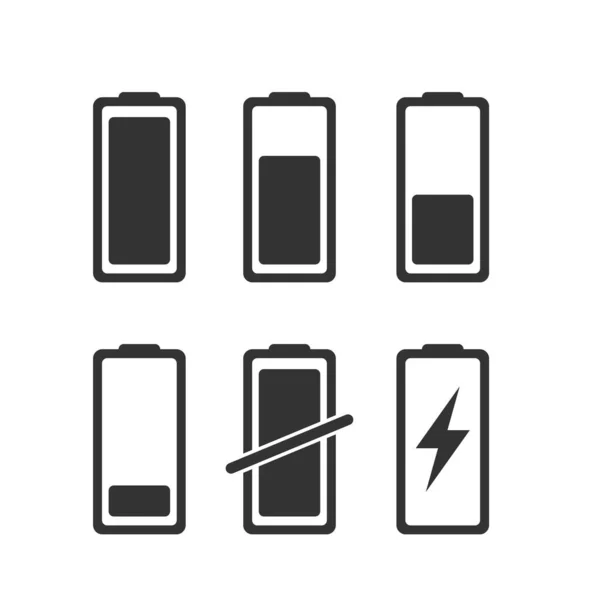 Illustration Des Phases Charge Ensemble Icônes Plates Simples — Image vectorielle