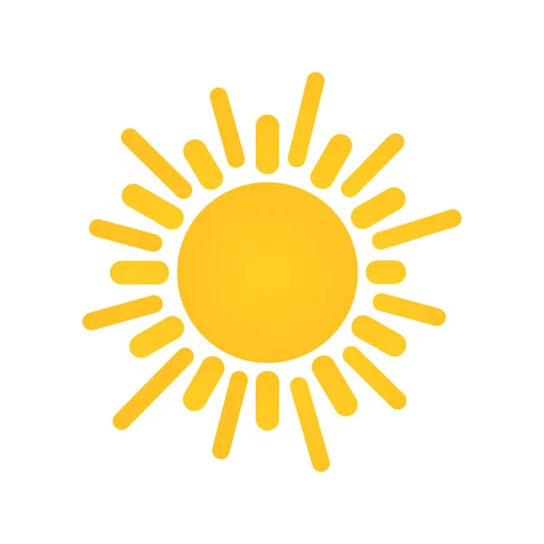 Icône Panneau Météo Ensoleillé Illustration Soleil Jaune — Image vectorielle