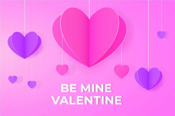 Sei Mein Valentinstag Festlich Lebendiges Hintergrunddesign — Stockvektor