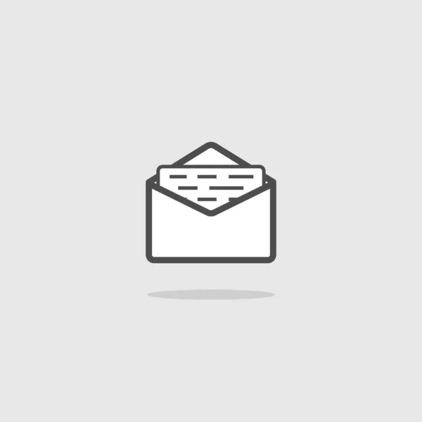 Icono Sobre Correo Mensaje Carta Signo Ilustración — Vector de stock