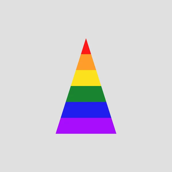 Árvore Triangular Festiva Colorida Com Cores Orgulho —  Vetores de Stock