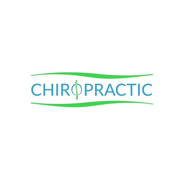 Alternativní Logo Chiropraktické Medicíny Ilustrace Izolované Pozadí — Stockový vektor