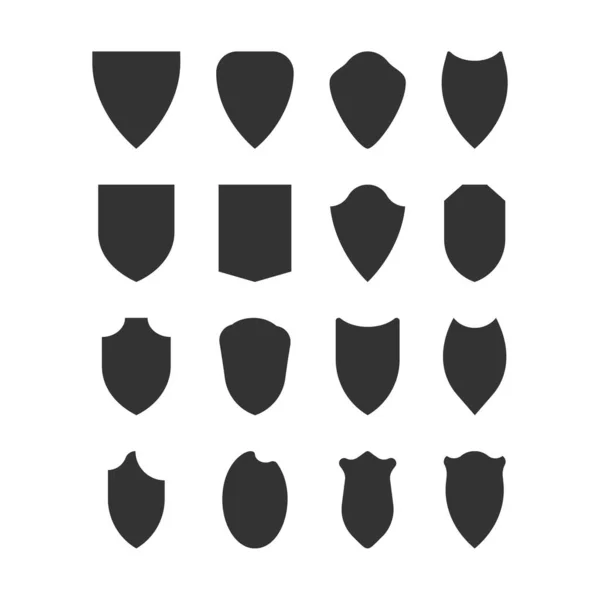 Heraldik Kalkanlar Ayarlandı Silah Simgeleri Koleksiyonu — Stok Vektör