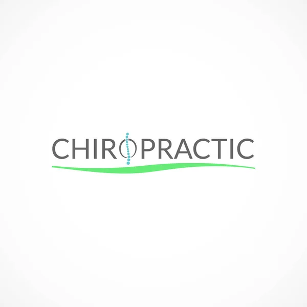 Chiropraktické Stylizované Logo Efektivní Alternativní Medicína Ilustrace — Stockový vektor