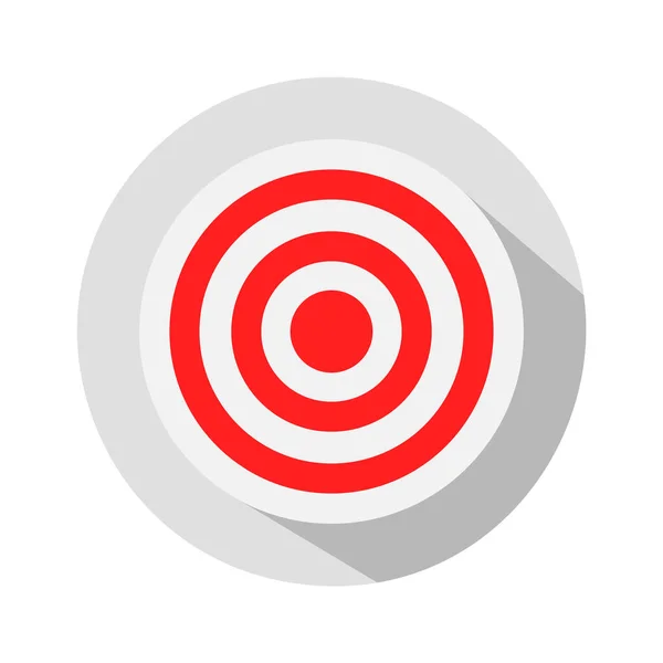 简单的红白圆形目标图标 — 图库矢量图片