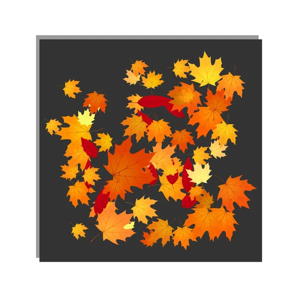 Scatter Leaves Background Foliage Autumn Backdrop Illustration — Stock Vector