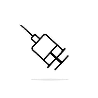 Tasarım için basit düz cyringe simgesi çizimi