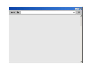 Eski tarz retro masaüstü web tarayıcı sayfası penceresi