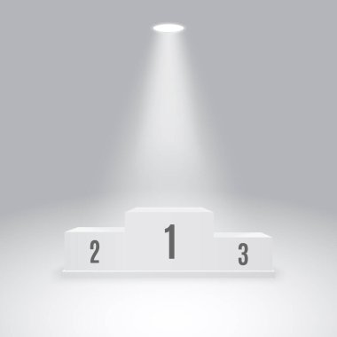 Birinci, ikinci ve üçüncü sıradaki boş podyum