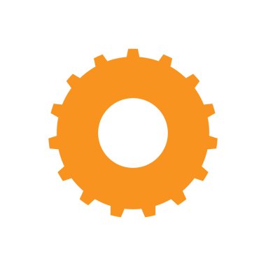 Basit bir çark simgesi. Vektör vites gösterimi