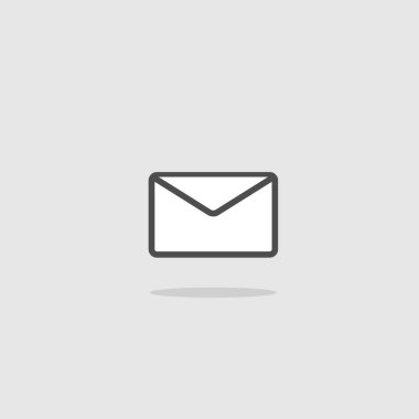 Posta zarfı simgesi. Posta mektubu illüstrasyonu