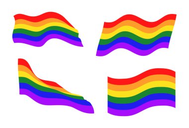 LGBT topluluğunun gökkuşağı renkli bayrakları