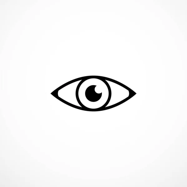 Thin Eye Icon Illustration Simple Eyeball Sign — Stock Vector