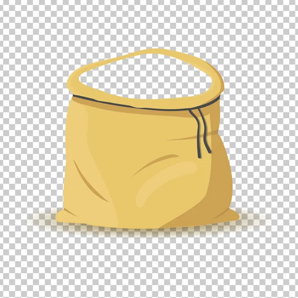 Ilustración Plantilla Bolsa Abierta Con Cuello Transparente — Vector de stock