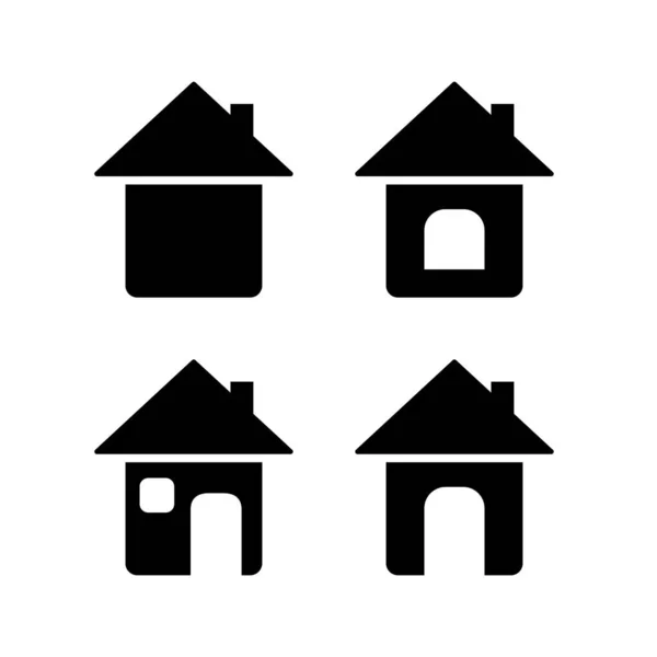 Home Symbole Isoliert Auf Weißem Hintergrund — Stockvektor