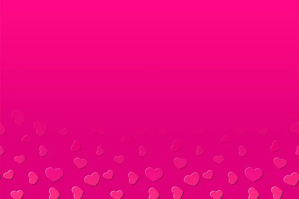 Leuchtend Rosa Verblassende Herzen Festliche Hintergrund Illustration — Stockvektor