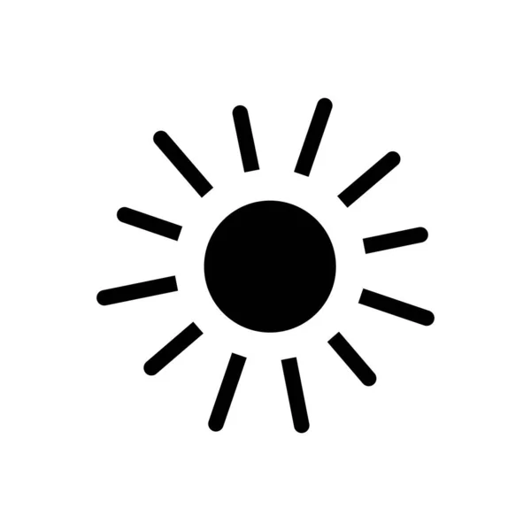 Silueta Slunečního Znamení Jednoduchá Černá Ikona — Stockový vektor