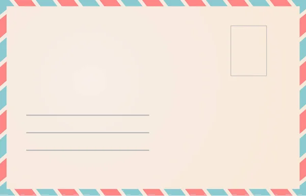 Plantilla Sobre Postal Diseño Carta Correo Ilustración — Vector de stock