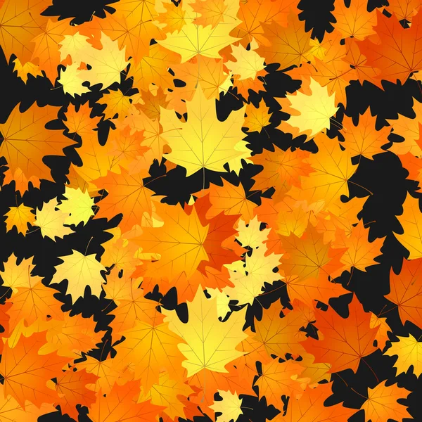 Latar Belakang Flora Alam Autumn Leaves Backdrop Illustration - Stok Vektor