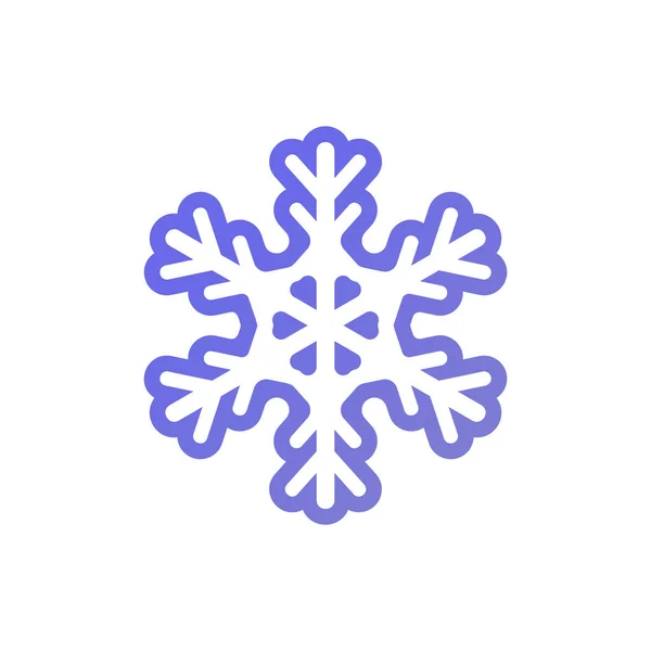 隔離された雪の結晶 冬の要素シンプルなデザインイラスト — ストックベクタ