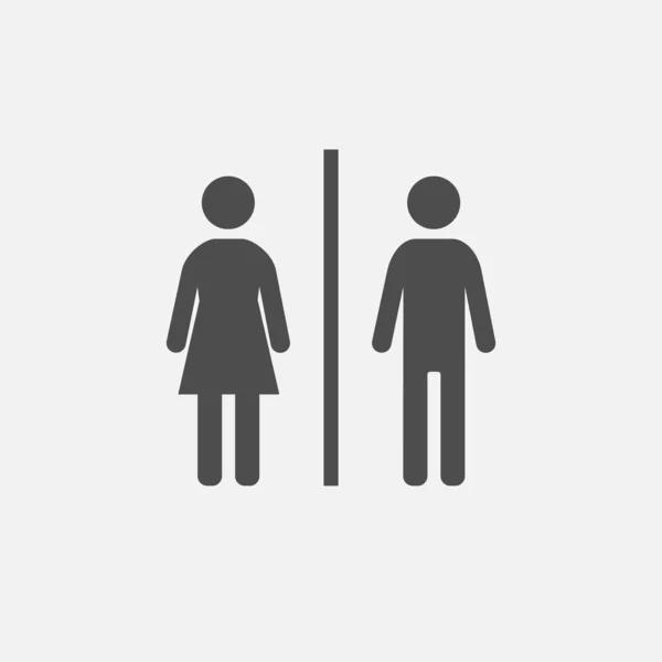 男性と女性のバスルームのドアの看板イラスト — ストックベクタ