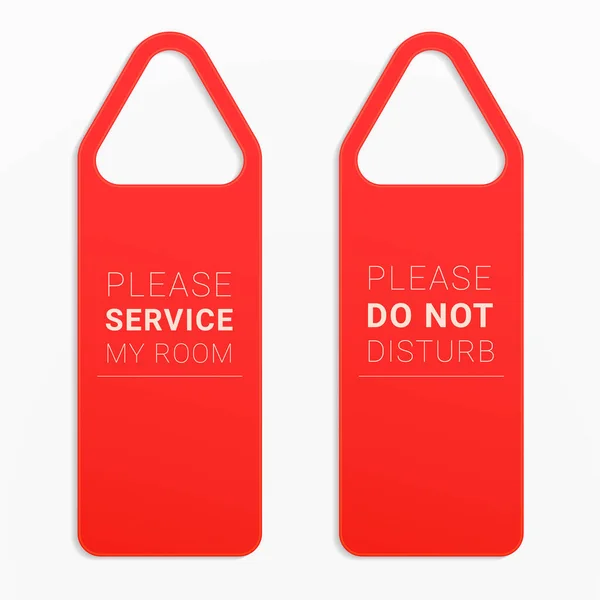 Disturb Sign Template Door Handle Hanger — Stock Vector