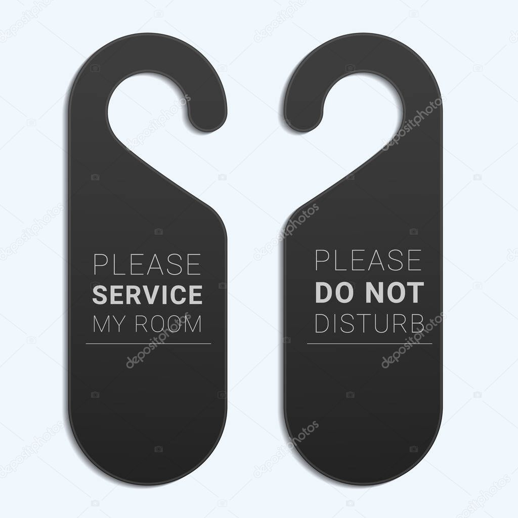 Do not disturb sign template. Door handle hanger.