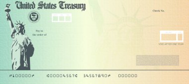 Boş uyarıcılar şablonu kontrol etsin. Sahte para bankası çeki.