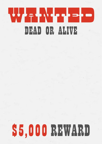 Western Wanted Dead Alive Poster Background — Stock Vector