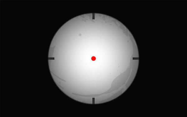 Crosshair of sniper scope viewfinder. Aiming cross of a gun optics. Sharpshooter overlay frame