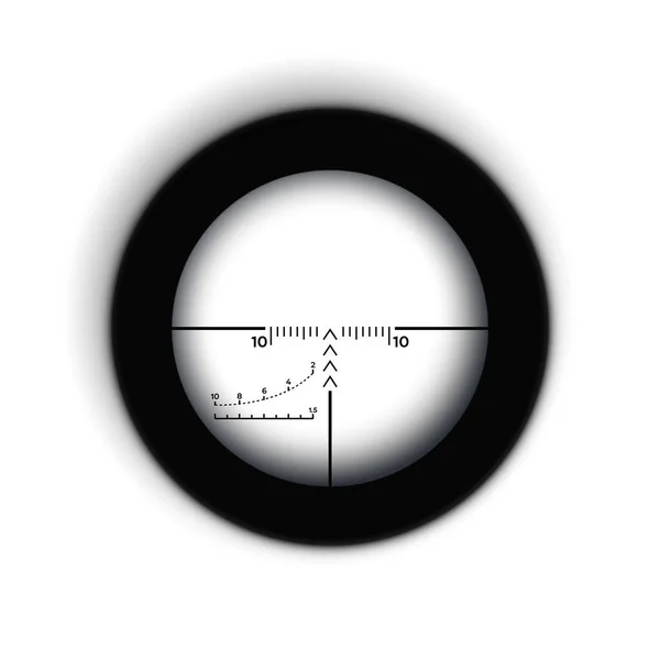 Rifle Reticle Scherpschutterscoop Dwarsharen Van Een Optiek Van Een Pistool — Stockvector