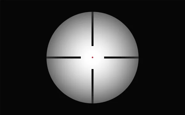 Crosshair Sniper Scope Viewfinder Aiming Cross Gun Optics Sharpshooter Overlay — Stock Vector
