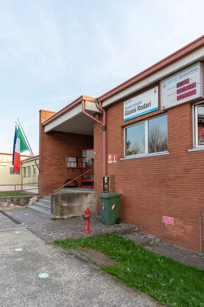 Vista Externa Escola Edifício Escola Italiana — Fotografia de Stock