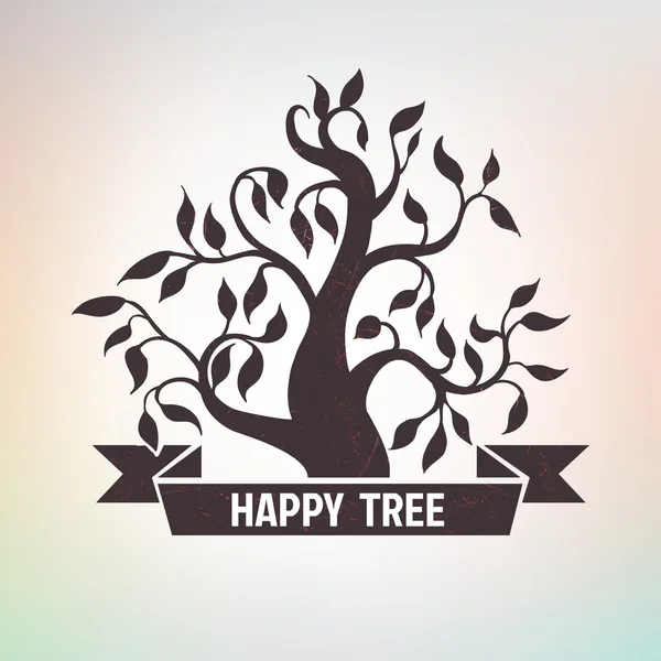 Logo de l'arbre, écologie. Feuille de printemps — Image vectorielle