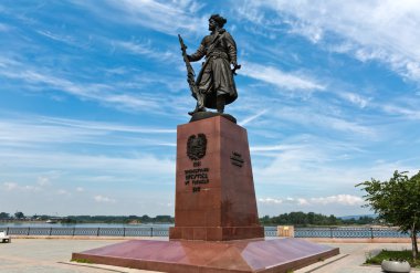 Irkutsk, Rusya - 18 Temmuz 2015: Anıt kurucuları