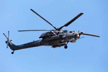 MOSCOW, RUSSIA - MAY 08: helicopter Mi-28 during at the dress re