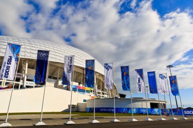 SOCHI, RUSSIA - FEBRUARY 6, 2014: Olympic stadium Fisht in Sochi