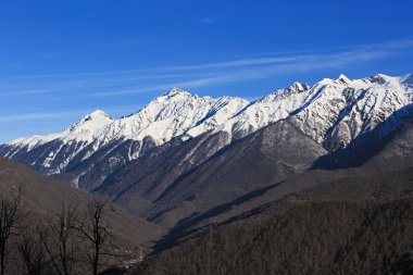Hava dağ panorama, Kuzey Kafkasya, Sochi, Rusya Federasyonu