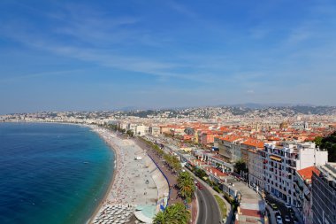 view on Azure coast in Nice, France