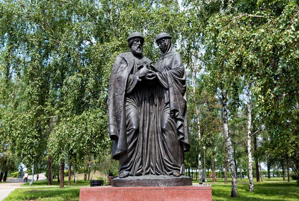 Monumento a Pietro e Fevronia Murom a Irkutsk — Foto Stock