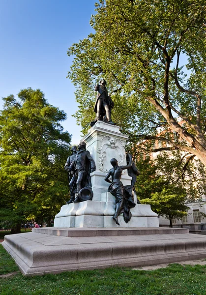 ทั่วไป Marquis de Lafayette รูปปั้น Lafayette Park วอชิงตัน ดีซี — ภาพถ่ายสต็อก