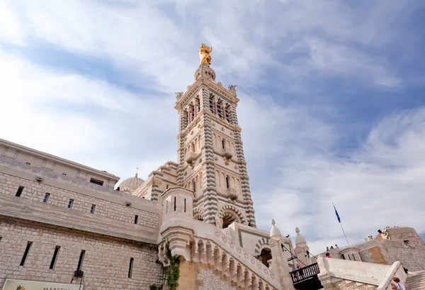 Notre Dame de la Garde i Marseille, Frankrike. – stockfoto