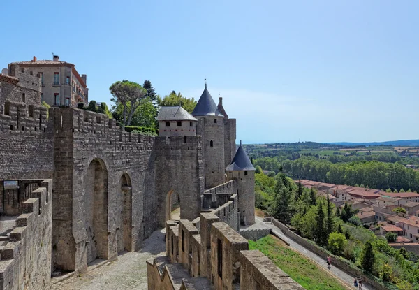 Carcassonne linna Ranskassa — kuvapankkivalokuva